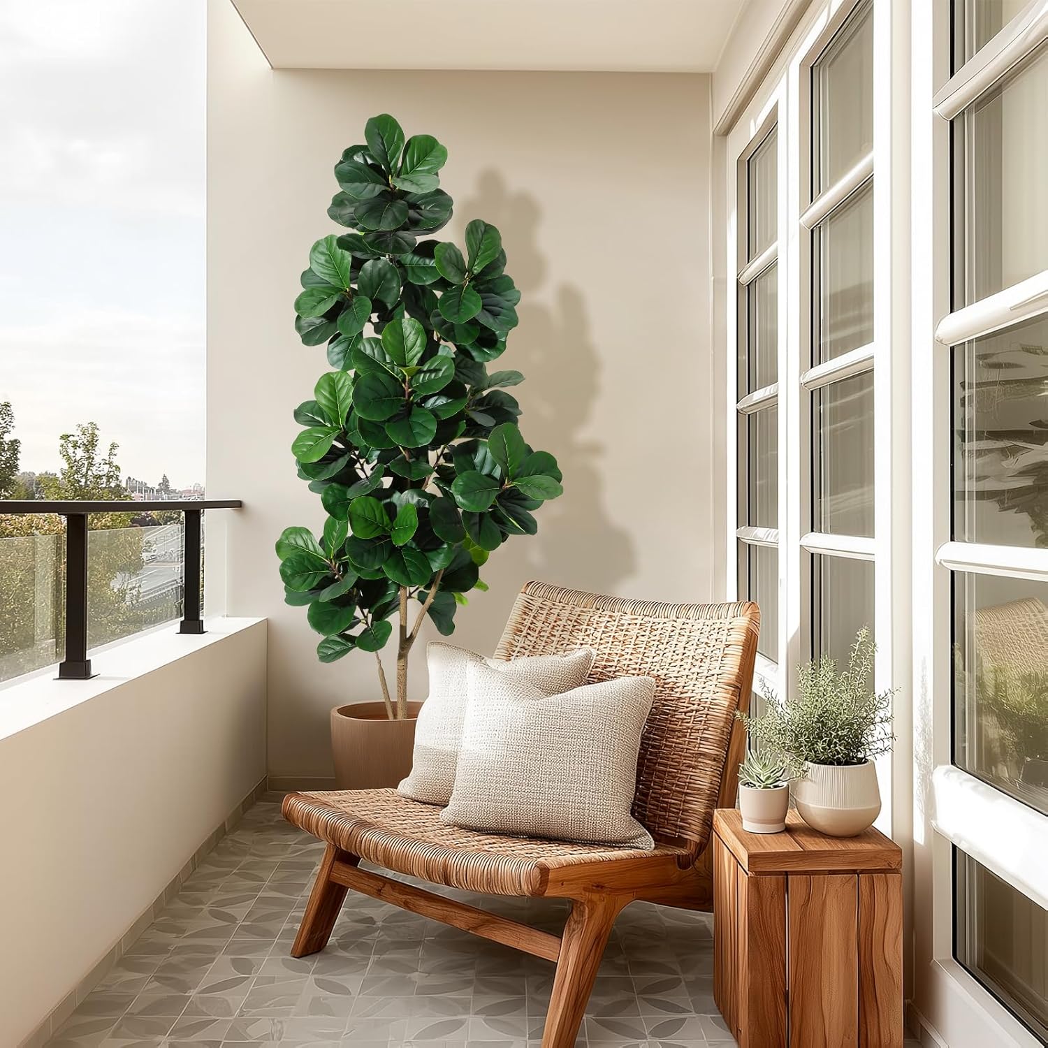 4FT/5FT/6FT/7FT Fiddle Leaf Fi - Ficus Lyrata Tree review and price
